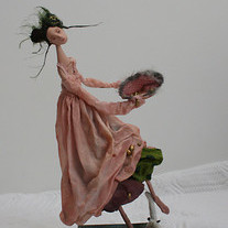 Sieve - 30 cm, mixed technique - art figurine by Radostina Draganova